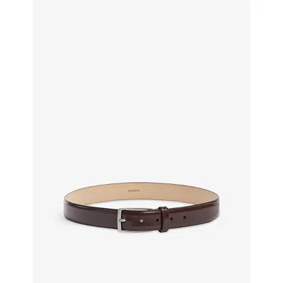 SANDRO MENS SANDRO GLAZED LEATHER BELT