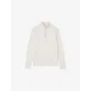 Sandro Mens Off White Half-zip Wool Jumper In Neutral