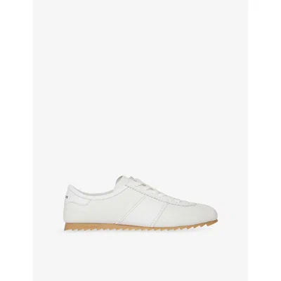 Sandro Mens  Leather And Suede Trainers In White