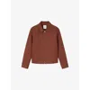 Sandro Mens Terra Pointed Collar Cotton Harrington Jacket In Brown