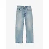Sandro Mens Bleus Regular-fit Mid-rise Denim Jeans In Bleus