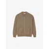 Sandro Mens  Ribbed-collar Regular-fit Cotton-blend Knitted Jacket In Naturels