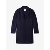 Sandro Mens  Single-breasted Notch-lapel Wool-blend Coat In Blue