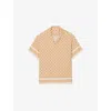 Sandro Square Cross Short-sleeve Shirt In Jaunes / Oranges
