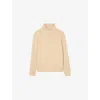 Sandro Mens Beige Turtleneck Knitted Wool-blend Jumper In Neutral
