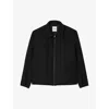 Sandro Mens  Spread-collar Slip-pocket Regular-fit Shell Jacket In Noir / Gris