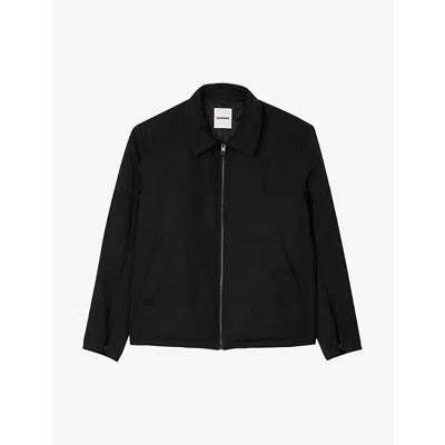 Sandro Mens  Spread-collar Slip-pocket Regular-fit Shell Jacket In Noir / Gris