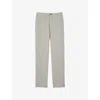 Sandro Mens Steel High-rise Stretch-jersey Trousers In Gray