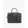 Sandro Mens Steel Large Logo-embossed Faux-leather Briefcase In Black