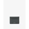 Sandro Mens Steel Logo-embossed Textured-leather Card Holder In Gray