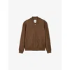 Sandro Mens Tobacco Brown Regular-fit Ribbed-collar Wool-blend Bomber Jacket In Brown
