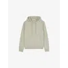 Sandro Mens Tonal-logo Regular-fit Cotton-jersey Hoody Verts