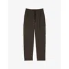 Sandro Mens  Patch-pocket Elasticated-waist Stretch-wool Cargo Trousers In Verts