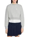 SANDRO MERIBEL LAYERED SWEATSHIRT