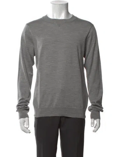 Pre-owned Sandro Merino Wool Crew Neck Pullover In Grey