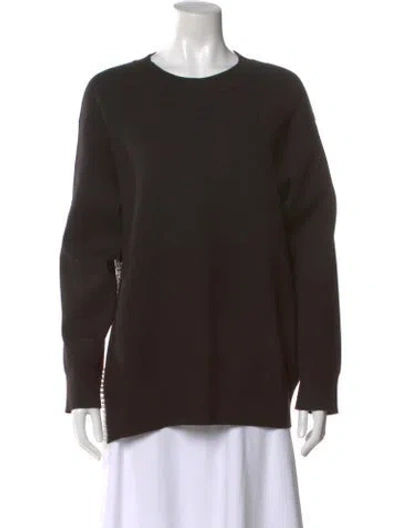 Pre-owned Sandro Merino Wool Crew Neck Sweater In Brown