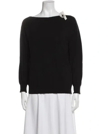 Pre-owned Sandro Merino Wool Scoop Neck Sweater In Grey