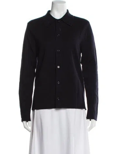 Pre-owned Sandro Merino Wool Sweater In Blue