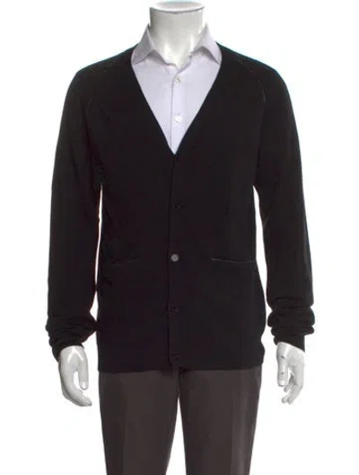 Pre-owned Sandro Merino Wool V-neck Cardigan In Multi