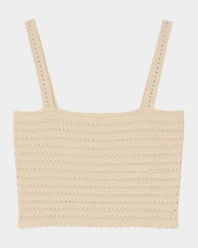 Sandro Merveille Embellished Tank Top In Beige