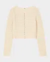 Sandro Merveilleux Embellished Cardigan In Beige