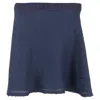 Sandro Mesh Accent Mini A-line Skirt In Navy Blue Polyester In Blue