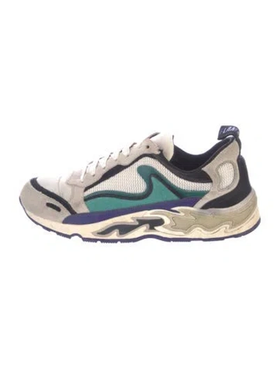 Pre-owned Sandro Mesh Colorblock Pattern Athletic Sneakers In Neutrals
