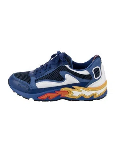 Pre-owned Sandro Mesh Graphic Print Athletic Sneakers In Blue