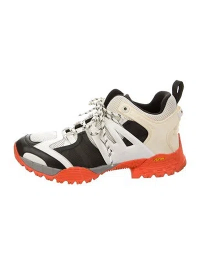 Pre-owned Sandro Mesh Printed Athletic Sneakers In White