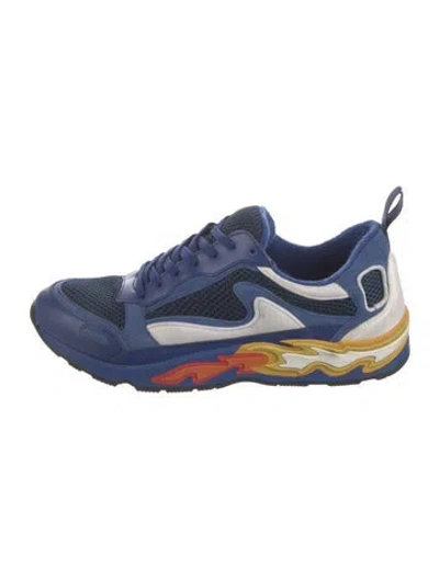 Pre-owned Sandro Mesh Sneakers In Blue