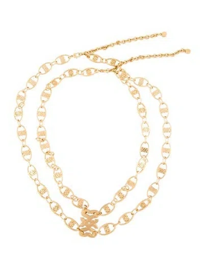 Pre-owned Sandro Metal Chain-link Belt In Gold