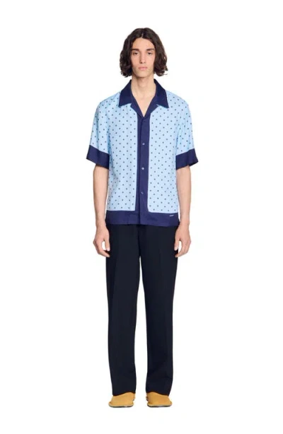 Sandro Micro Cross Motif Shirt In Multi