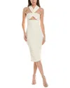Sandro Midi Dress In Beige