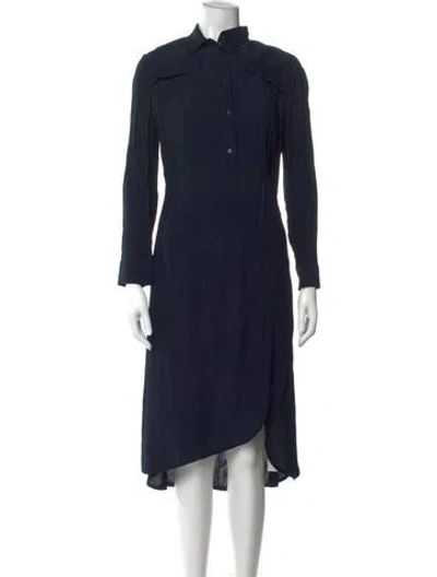Pre-owned Sandro Midi Length Dress In Blue