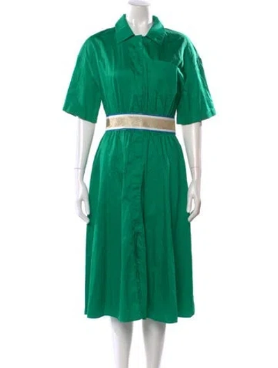 Pre-owned Sandro Midi Length Dress In Green