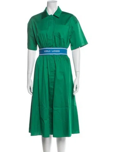 Pre-owned Sandro Midi Length Dress In Green