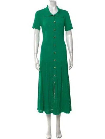 Pre-owned Sandro Midi Length Dress In Green