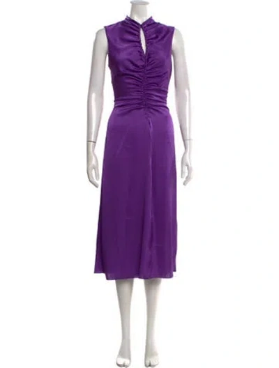 Pre-owned Sandro Midi Length Dress In Purple