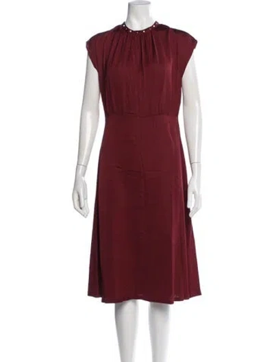 Pre-owned Sandro Midi Length Dress In Red