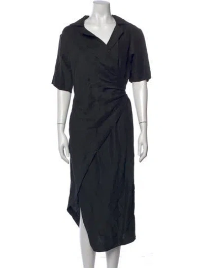 Pre-owned Sandro Midi Length Dress W/ Tags In Black