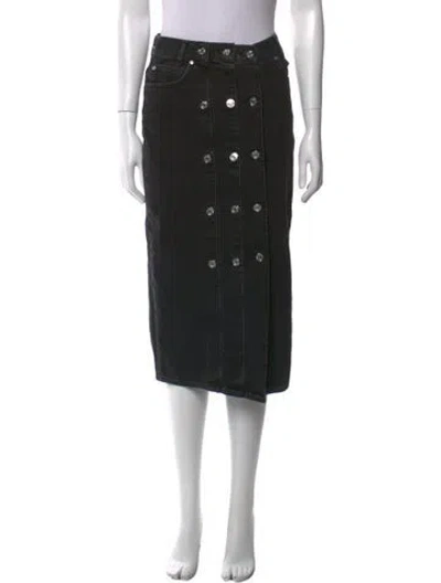 Pre-owned Sandro Midi Length Skirt In Black