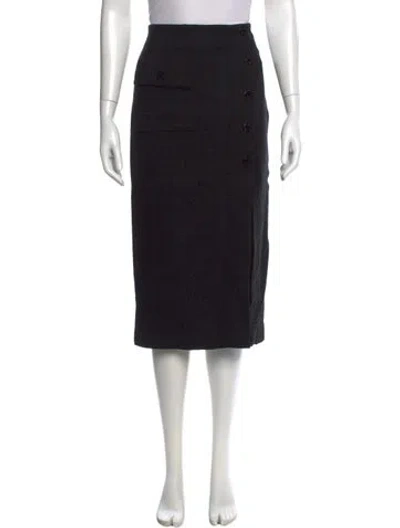 Pre-owned Sandro Midi Length Skirt In Black