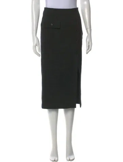 Pre-owned Sandro Midi Length Skirt In Black