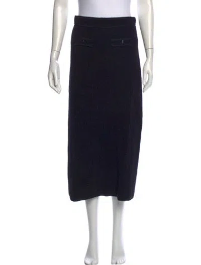 Pre-owned Sandro Midi Length Skirt In Black