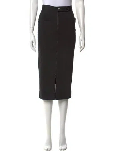 Pre-owned Sandro Midi Length Skirt In Black