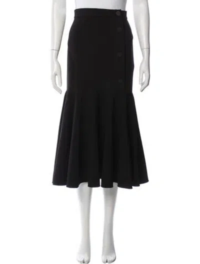 Pre-owned Sandro Midi Length Skirt In Black