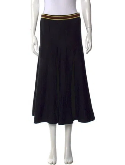 Pre-owned Sandro Midi Length Skirt In Black