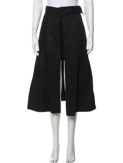 Pre-owned Sandro Midi Length Skirt In Black