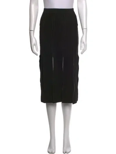 Pre-owned Sandro Midi Length Skirt In Black