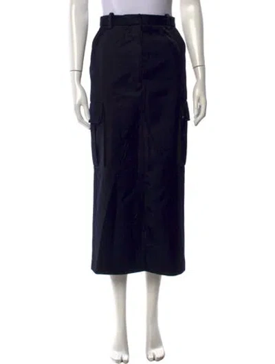 Pre-owned Sandro Midi Length Skirt In Black